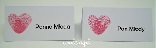 Winietki wykonane na zamówienia Ślub - Wedding