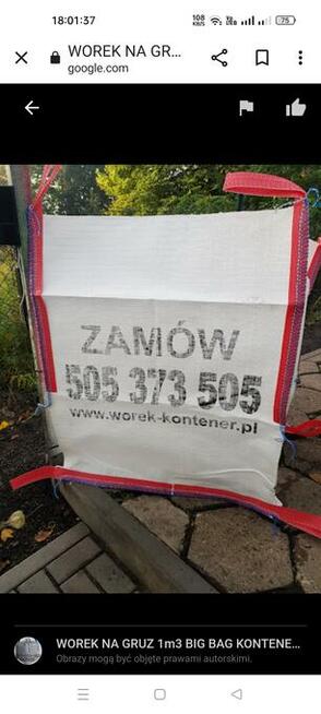 Worek na Gruz 1m3 + DOSTAWA GLIWICE, ZABRZE, BYTOM, ŚLĄSK