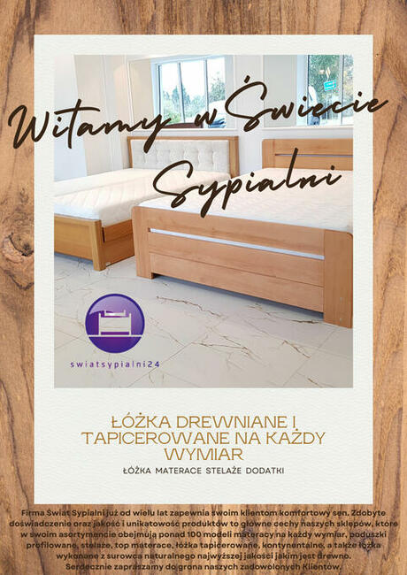 Łóżko na wymiar drewniane, tapicerowane, każdy wymiar