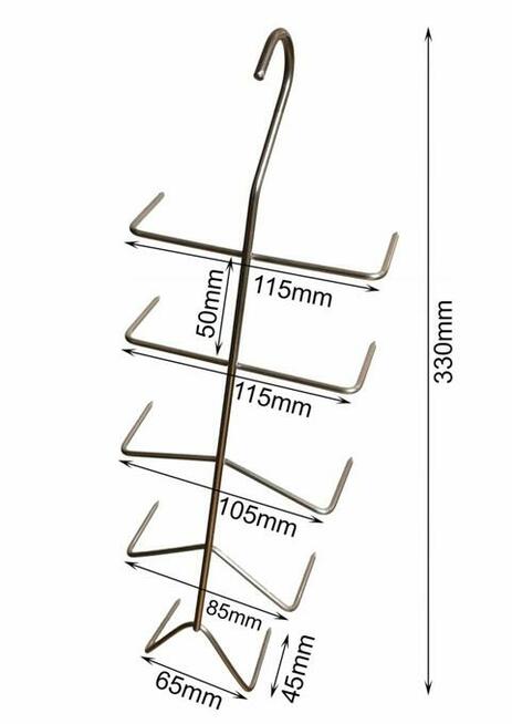 Hak do wędzenia dużych filetów ryb 10 ostrzy INOX