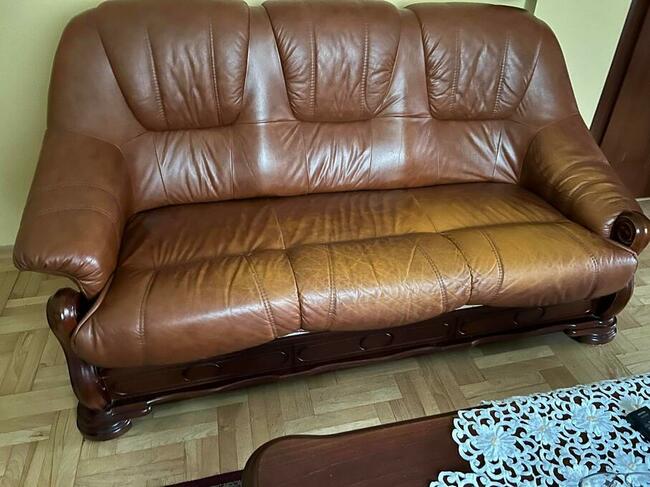 Zestaw wypoczynkowy skórzany