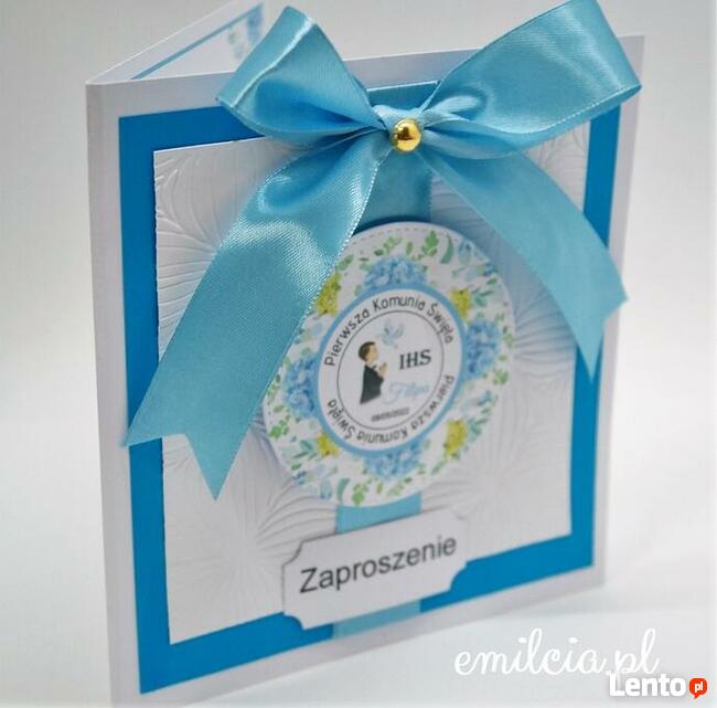 Zaproszenie z okazji I Komunii Św. spersonalizowane koperta