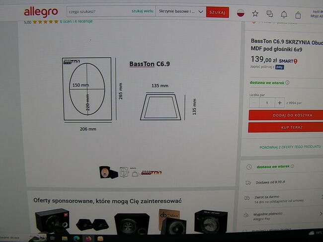 Obudowy głośników BassTon C6.9