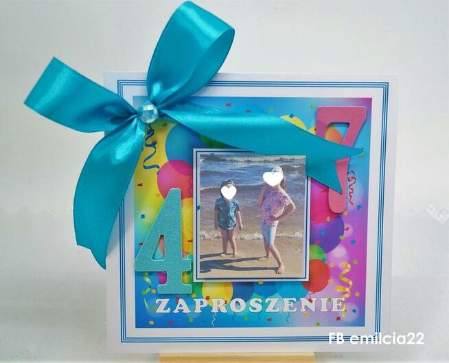 Zaproszenia + Koperta / URODZiNY, HAPPY BIRTHDAY, ROCZEK