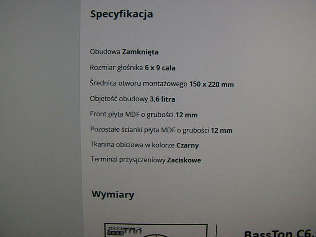 Obudowy głośników BassTon C6.9