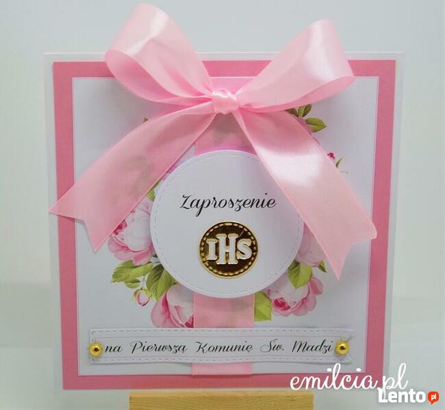 Zaproszenie z okazji I Komunii Św. spersonalizowane koperta