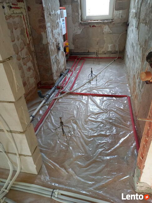 Płynny styropian, styrobeton, anhydryt Knauf na ogrzewanie.