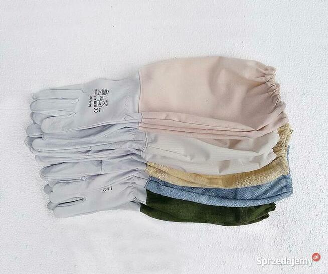 Rękawice Pszczelarskie Skórzane z Zarękawnikami Skóra Kozia