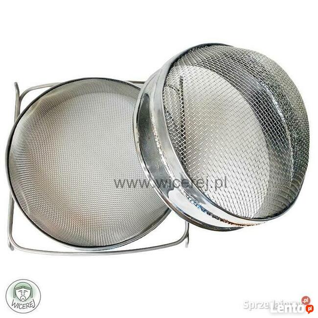 Podwójne Sito do Miodu Śr. 15cm Nierdzewne Okrągłe Wypukłe