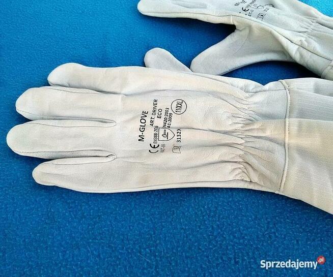 Rękawice Pszczelarskie Skórzane z Zarękawnikami Skóra Kozia