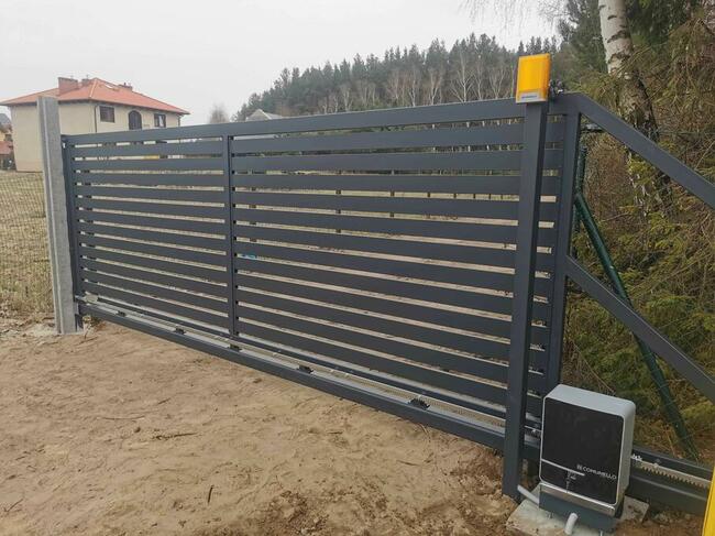 BRAMA Przesuwna KPL Palisada 150cmx400cm OCYNK+RAL PRODUCENT