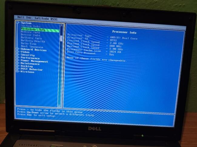 Laptop Dell Latitude D531 z RS232