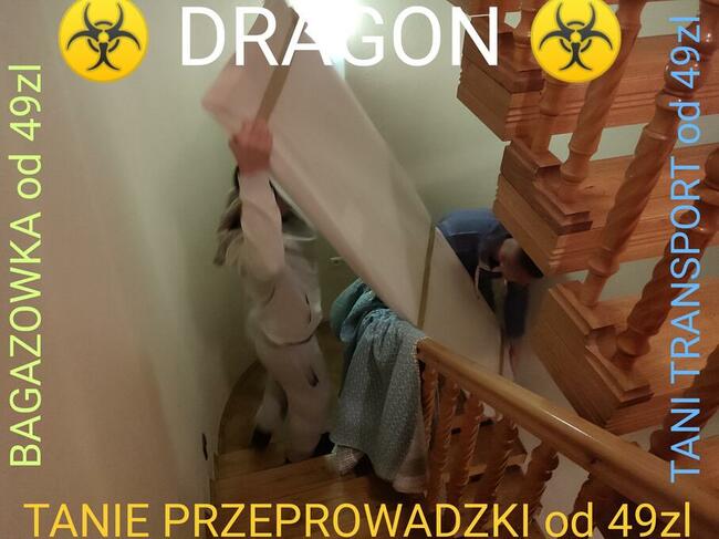 DRAGON TANIA Bagazowka, PRZEPROWADZKI, Taxi Bagażowe z winda