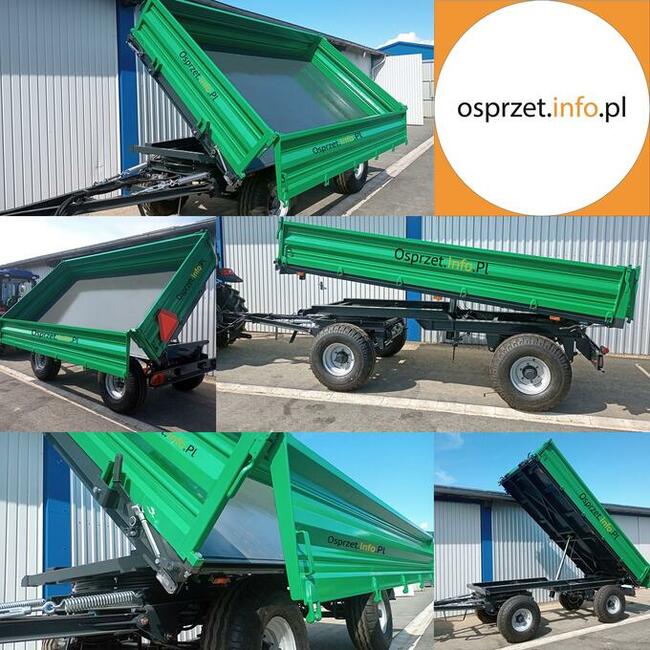 Przyczepa 8 ton - trzy strony wysypu