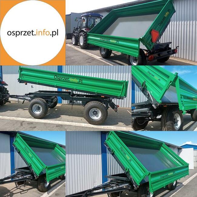 Przyczepa 8 ton - trzy strony wysypu