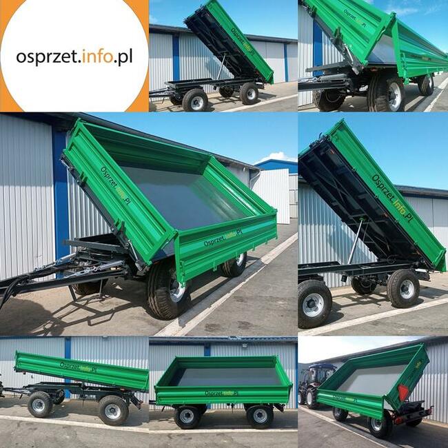 Przyczepa 8 ton - trzy strony wysypu