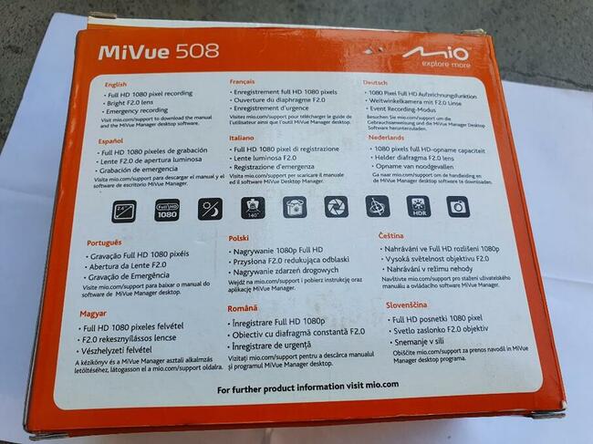 WideRejestrator Mio 508 MiVue Jak Nowy KOMPLET