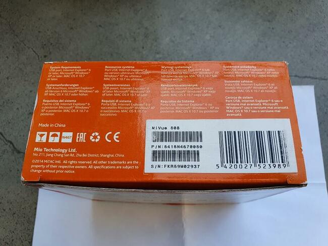 WideRejestrator Mio 508 MiVue Jak Nowy KOMPLET