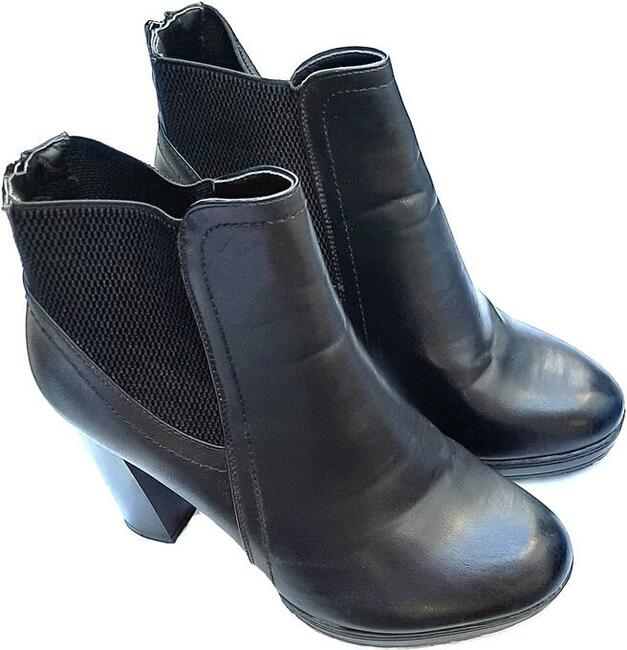 39 Botki damskie czarne obcas 10,5 stopa 25 Kayla