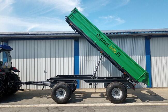 Przyczepa 8 ton - trzy strony wysypu