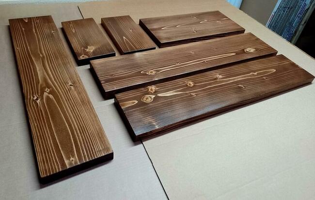 parapety drewniane półki z drewna blaty klejone stół ława