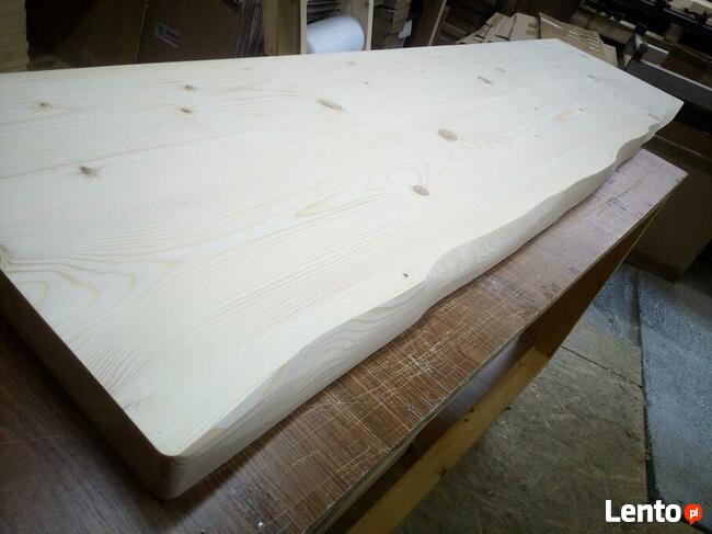 parapety drewniane półki z drewna blaty klejone stół ława