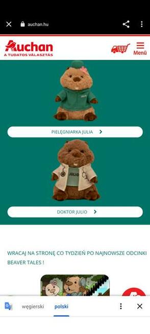 Bóbr Julek Leśnik detektyw ( gang bobrów Auchan 2022)