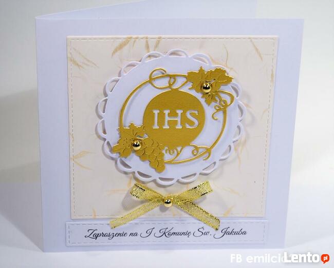 Zaproszenie z okazji I Komunii Św. spersonalizowane, koperta