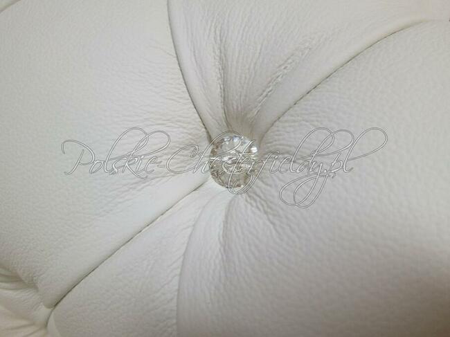 Skórzana Pikowana SOFA CHESTERFIELD CANON 2 OS. kryształki s