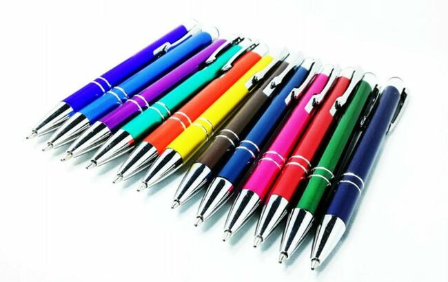 długopisy metalowe cosmo z grawerem 100 szt. różne kolory