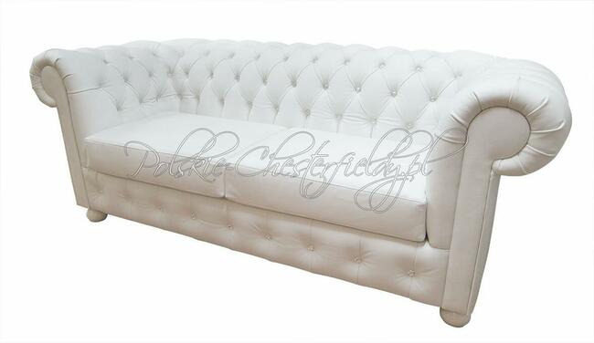 Skórzana Pikowana SOFA CHESTERFIELD CANON 2 OS. kryształki s