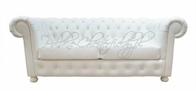 Skórzana Pikowana SOFA CHESTERFIELD CANON 2 OS. kryształki s