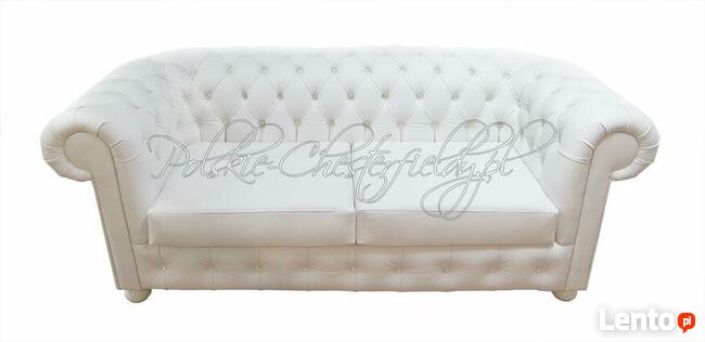 Skórzana Pikowana SOFA CHESTERFIELD CANON 2 OS. kryształki s