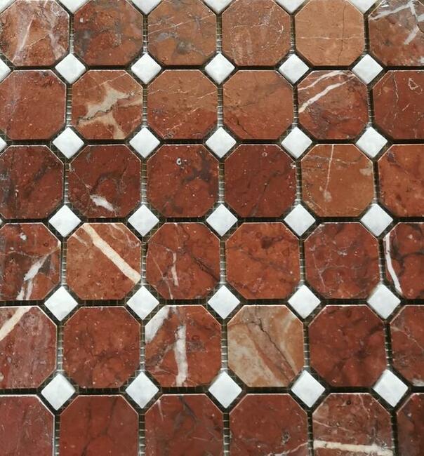 Mozaika marmurowa ALICANTE/CRISTAL WHITE 30,5x30,5x1 poler