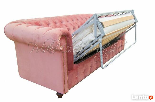 SOFA CHESTERFIELD CANON 3 OS. z funkcją spania codziennego