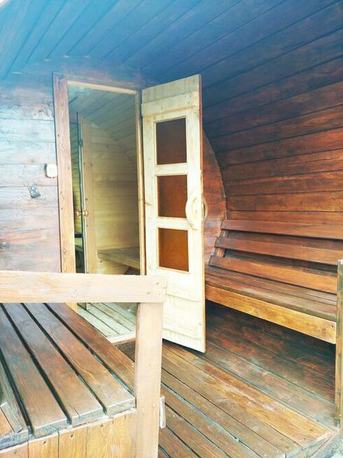 Sauna ogrodowa beczka