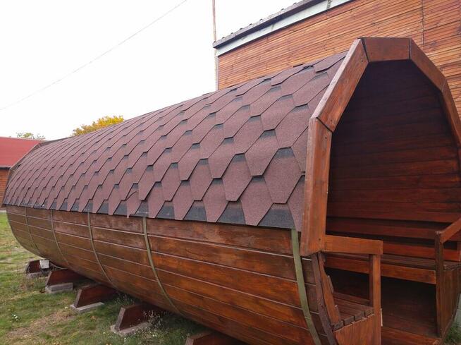 Sauna ogrodowa beczka