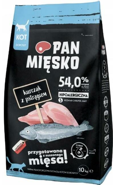 Sucha karma dla kota kurczak z pstrągiem 10 kg.