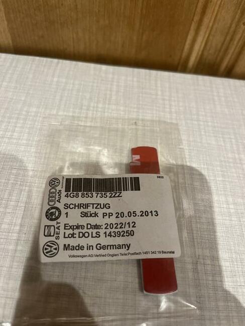 Audi A7 znaczek. S line 4G8 853 735 2ZZ