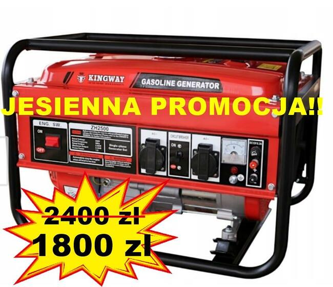 Agregat prądotwórczy generator 2,3 kW benzyna z 2400 na 1800