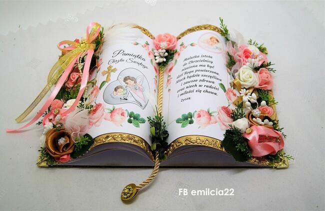 Księga Pamiątka A4, prezent - pamiątka z okazji Chrztu Św.