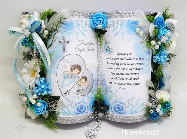 Księga Pamiątka A4, prezent - pamiątka z okazji Chrztu Św.