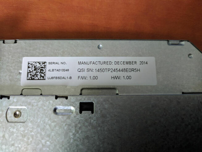 Napęd, nagrywarka CD DVD Panasonic UJ8FB slim 9mm do laptopa