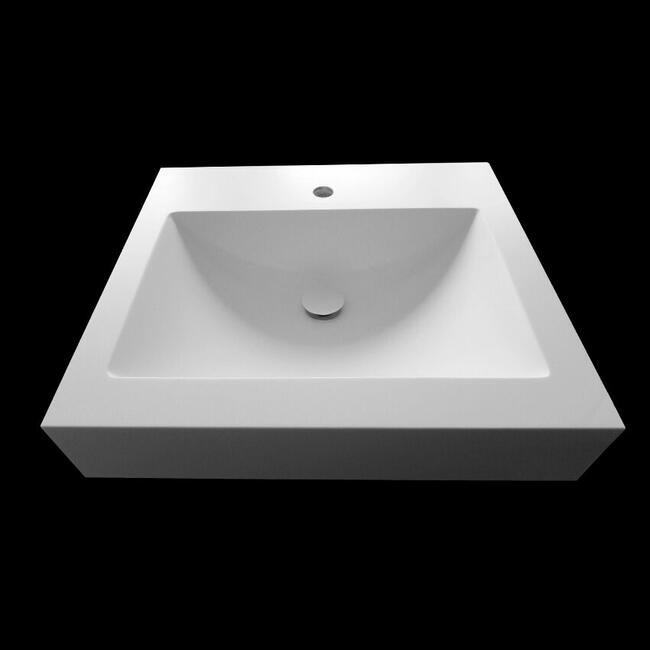 Umywalka kompozytowa zintegrowana z blatem 60x53x12,5cm