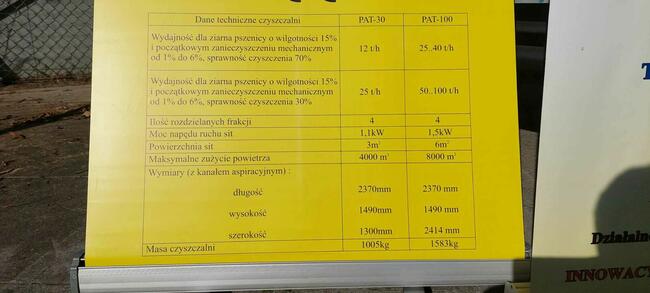 Czyszczalnia sitowa/wialnia do zboża 1-5t/h Nowa GW 24mies.