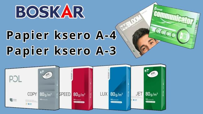 Papier Ksero A-4 biały 80g |do Drukarki A-4 | A-3