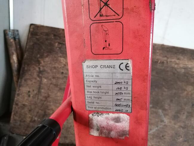 Syndyk sprzeda ŻURAW SKŁADANY