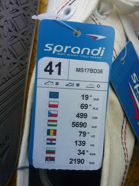 Sprandi buty sportowe 41, białe, nowe, 50 zł.