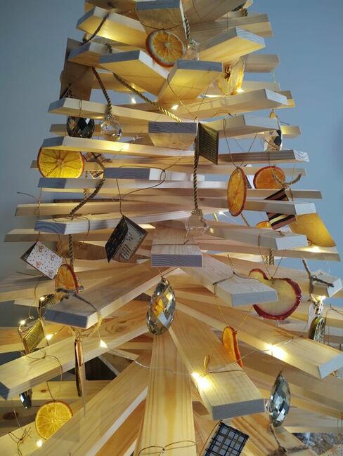 Choinka drewniana EKO drzewko ozdoba świąteczna