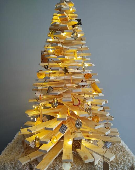 Choinka drewniana EKO drzewko ozdoba świąteczna